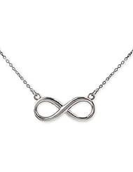 925 Sterling Silver Infinity Pendant - 16/18 Inch Adjustable Chain Included