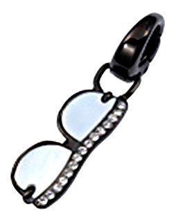Fossil Charms – Sonnenbrille Perlmutt-Glassteine IP anthrazit JF83686