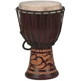 Toca Synergy Hand-Carved Rope Djembe, Kalimantan 20X10 Inches
