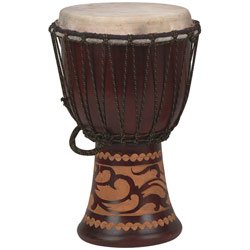 Toca Synergy Hand-Carved Rope Djembe, Kalimantan 20X10 Inches