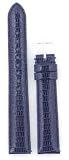 Watchband Genuine Lizard Navy Blue 16mm