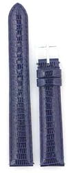 Watchband Genuine Lizard Navy Blue 18mm