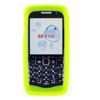 Premium Neon Green Soft Silicone Gel Skin Cover Case for Blackberry Pearl 3G 9100