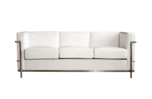 Baxton Studio Le Corbusier Petite Sofa, White