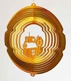 Orange Tractor 12 inch Wind Spinner
