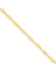 10k Yellow Gold 16in 1.70mm Singapore Necklace Chain. Metal Wt- 2.26g