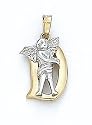 14K Angel Initial 'D' Pend - GH16673