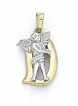 14K Angel Initial 'D' Pend - GH16673