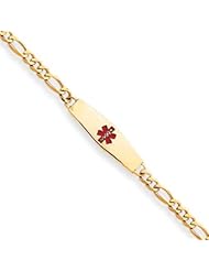 14k Gold 7 Inch Medical Jewelry Bracelet