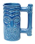 @BLUE TIKI MUG HAWAII - TIKI BAR DECOR