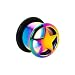 1/2" Rainbow Anodized Titanium Single Flare Star Plug