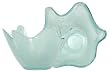 Recycled Art Glass Small White Wave Rim Dip Bowl 6"D, 4"H - Set / 2