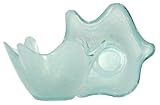 IMAGE OF Recycled Art Glass Small White Wave Rim Dip Bowl 6