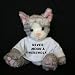 Plush Stuffed Cat (Kit Kat) toy with Never moon a werewolf. t-shirt Plush Stuffed Cat (Kit Kat) toy with Never moon a werewolf. t-shirt