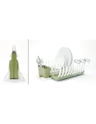 Kitchen: Full Circle Smart Rack Foldable Dish Rack, Grass Green - Full Circle Home