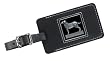 Black Labrador Retriever Leather Luggage Tag