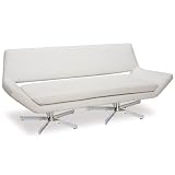 Avenue Six Yield 72 Loveseat in Black Vinyl
