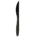 Solo HSKKX-0004 Impress Heavy Weight Polystyrene Knife, 7-1/2" Length x 89/128" Width, Black, Boxed (Case of 1000)