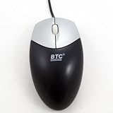 BTC 3D Optical Wheel Mouse PS2 Black/Silver M871