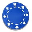 BLUE - Poker Suits 12 Gram Clay Poker Chips - 50 Pack