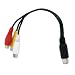9 Pin S-Video Male to 3 RCA Female Cable