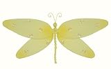 10 Yellow Sparkle Dragonfly nylon hanging ceiling wall baby nursery room wedding decor