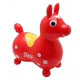 Inflatable 'Rody Horse' Children's Ride-On Rocking Horse: Color is Red