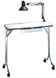 Kayline Manicure Table #401 White With Light And Drawer