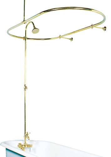 Buy JT-17 Clawfoot Tub Shower System BRASS Heavy duty bath shower w/ large Oval Ring -NEW
