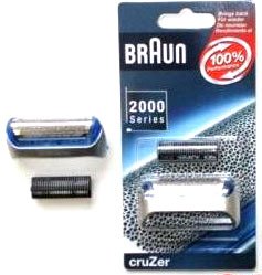 BRAUN CRUZER 2000 SERIES REPLACEMENT SHAVER FOIL & CUTTER PACK -S16