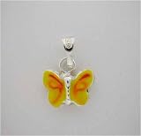 Silver Enamel BUTTERFLY * CHARM Pendant ITALY