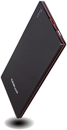 2015 new! COOLUP Slim One 3500mAh Air Portable Charger external battery charger Power Bank (only 4.5mm, Unibody Aluminum Housing), for iPhone 6 Plus 5s 5c 5 4S (Apple adapters not included), Samsung Galaxy S5 S4 S3 Note 3, 4, LG Volt G3 Optimus Realm, Nexus 4 6, HTC One M8 M7 Desire 816 and Other Smartphones (Black)