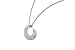 18 Karat White Gold 16 Cable-Chain Necklace, Set with a Sliding Pendant, Enhanced with Pave Set Diamonds.