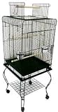 Brand New Parrot Bird Cage Cages Play w/Stand 20x20x58-600HBLK