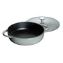 Staub 4 Quart Hexagon Saute Pan and Braiser, Graphite Grey