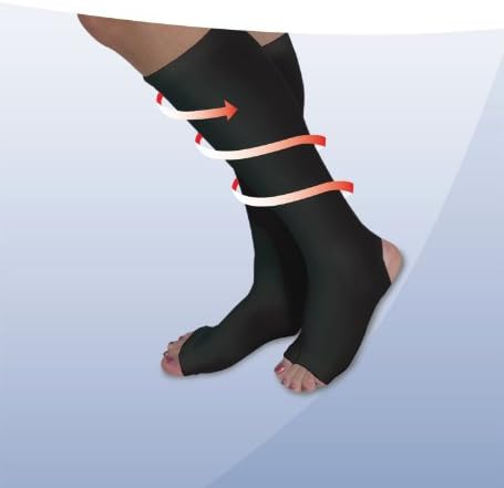 Support Stockings Compression Socks Stirrup Breathable Gel Arch Ladies Black