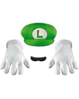 Disguise Men's Nintendo Super Mario Bros.Luigi Adult Costume Accessory Kit