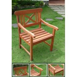 Eucalyptus Arm Chair - Balthazar (Natural Wood) (35H x 24W x 23D)