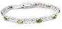 Sterling Silver Starburst Bright Green PERIDOT Bracelet