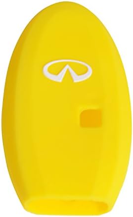 Yellow Protecting Bag Silicone key Case Cover For 4 Buttons Infiniti Smart Key Case Shell G series G37 JX35 Q series Q50 Q60S Q70L QX EX FX M series