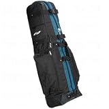 CaddyDaddy Golf Constrictor Golf Travel Bag Cover (Black/Navy, 51 X 13 X 13-Inch)