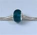 TEAL BLUE Murano Silver Charm Bead for Troll Biagi Pandora