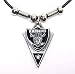 Oakland Raiders Leather Necklace w/Beads & Pewter Pendant - NFL Football Fan Shop Sports Team Merchandise