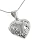 Girls or Young Ladies Sterling Silver Swirled Victorian Style Heart Shaped Photo Locket Pendant with a 16" Box Chain Necklace