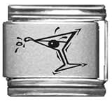 Clearly Charming Martini Glass Laser Italian Charm
