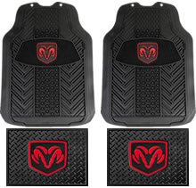 Best Price Dodge Ram Logo Weatherpro Universal-fit Molded Front and Rear Floor Mat - Set of 4
