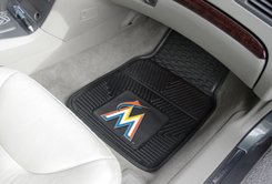 4 PC  Miami Marlins Vinyl Car Mats 2 Front & 2 Back