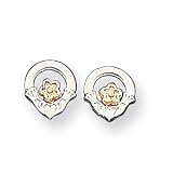 Sterling Silver & Vermeil Claddagh Mini Earrings