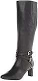 Lauren Ralph Lauren Women's Nally Wide Calf Western Boot, Black, 6 B US