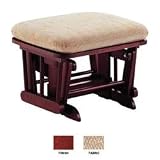 Glider Ottoman - Cherry Finish/Jerkyl Beige Fabric